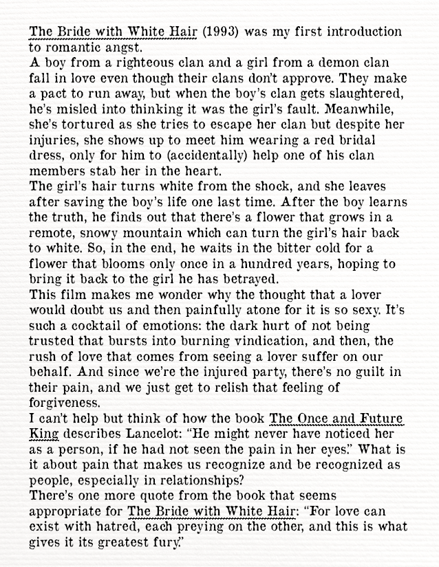 The Bride final text The Bride with White Hair summary